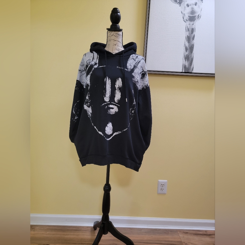 Desigual, oversized cotton hooded Mickey Mouse sweatshirt l,size M